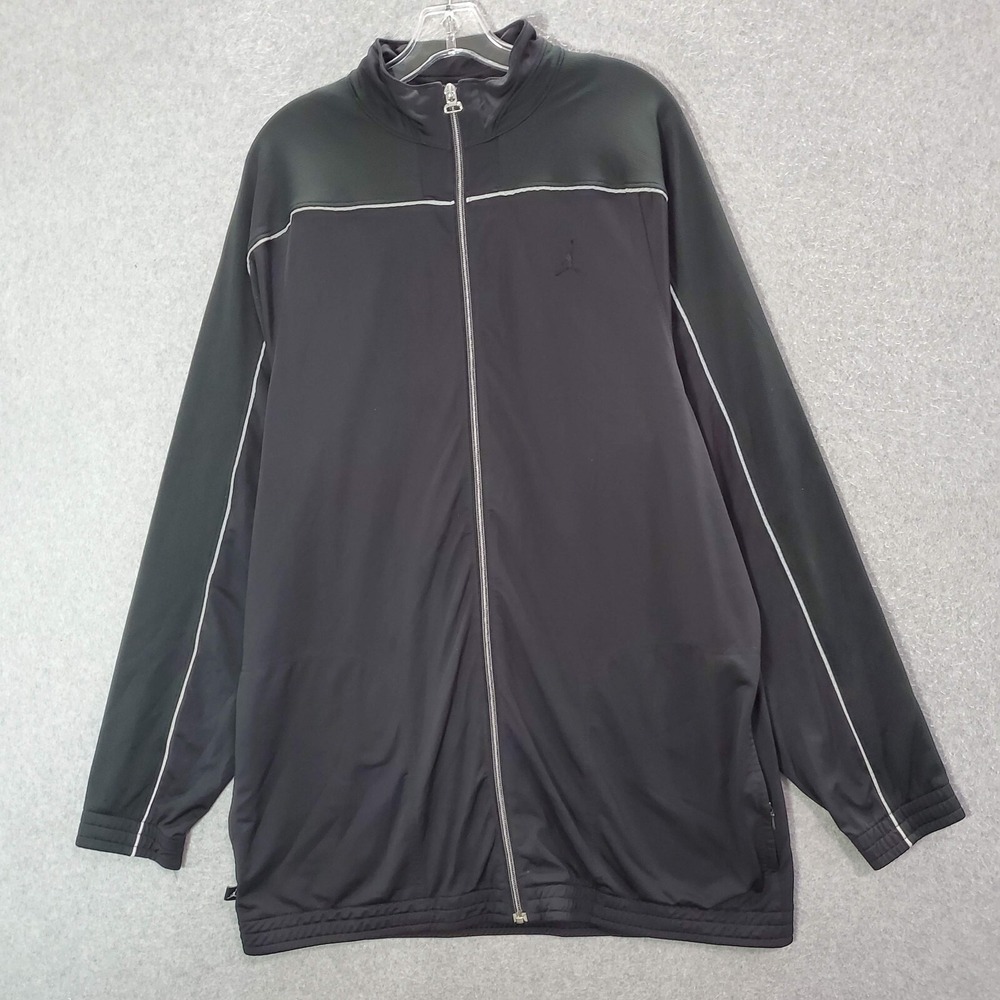 VINTAGE Air Jordan Men Track Jacket XL Black 05 05 20th Anniversary Full Zip